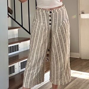 Free People Flowy Striped Wide Leg Pants | Size M | Excellent Condition
